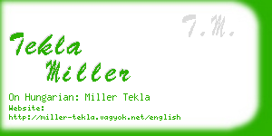 tekla miller business card